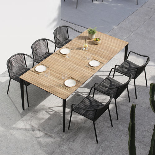 Moderner Esszimmerstuhl - SAMBA - Royal Botania - für Außenbereich / Olefinfaser / Aluminium