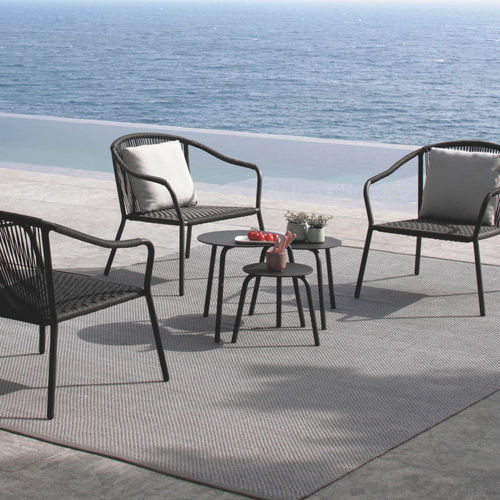 Moderner Beistelltisch - SAMBA  - Royal Botania - Aluminium / Gestell aus Aluminium / rund