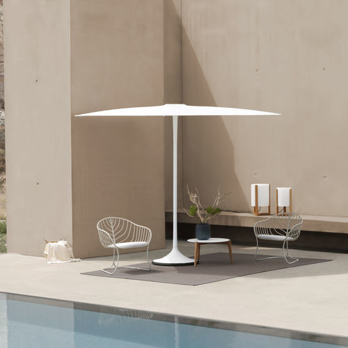 Runder Sonnenschirm - PALMA - Royal Botania - mit Zentralmast / Textil / Aluminium