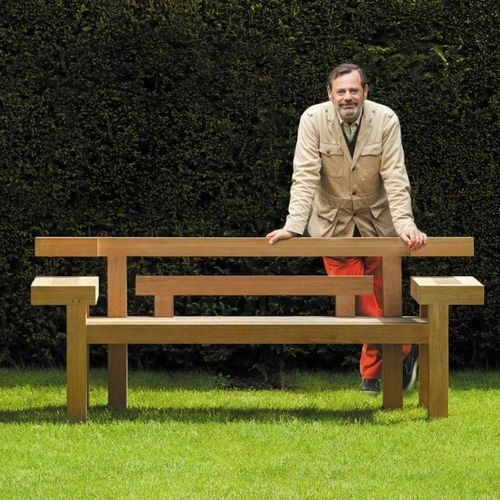 Moderne Gartenbank - NARA - Royal Botania - Teakholz / mit Rückenlehne / mit Armlehnen