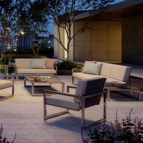 Modernes Sofa - NINIX - Royal Botania - für Außenbereich / Batyline® / mit Armlehnen