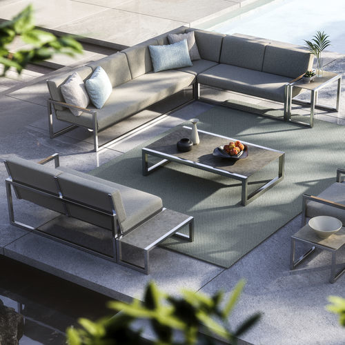 Modernes Lounge-Gartenmöbel - NINIX - Royal Botania - Batyline® / Edelstahl / für Privatgebrauch
