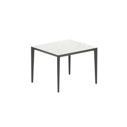 Moderner Esstisch - U-NITE - Royal Botania - Teakholz / Keramik / Gestell aus Aluminium