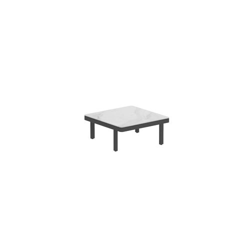 Moderner Couchtisch - ALURA - Royal Botania - Teakholz / Keramik / Gestell aus Aluminium