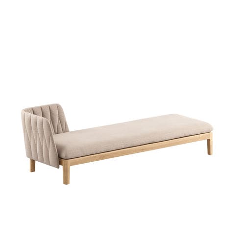 Moderne Récamiere - CALYPSO 210 - Royal Botania - Stoff / Teakholz / Gestell aus Teakholz