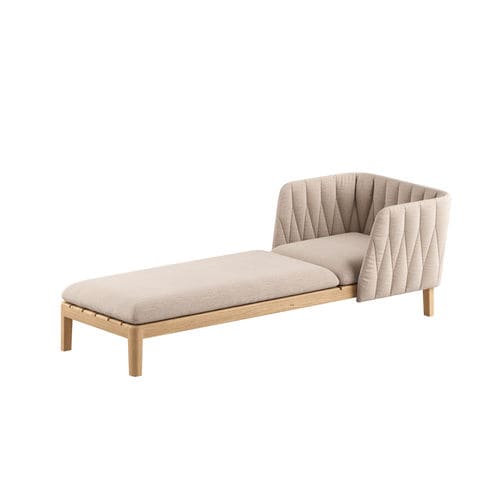 Moderne Récamiere - CALYPSO 210P - Royal Botania - Stoff / Teakholz / Gestell aus Teakholz