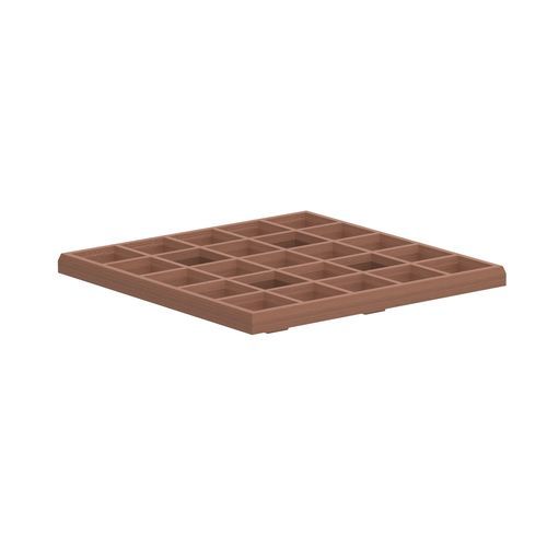 Moderner Couchtisch - MOZAIX - Royal Botania - Teakholz / Mahagoni / Gestell aus Teakholz