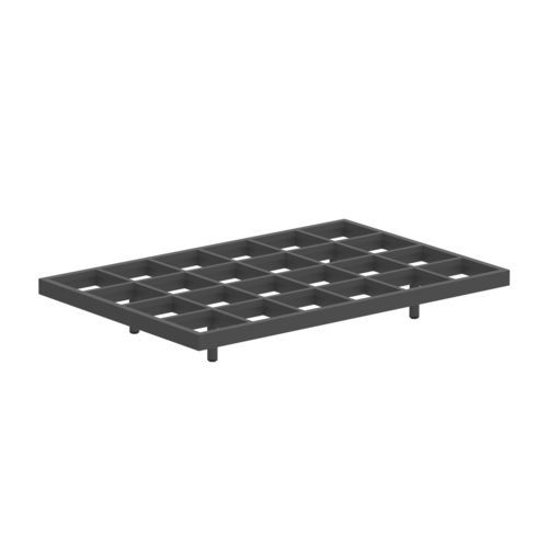 Moderner Couchtisch - MOZAIX - Royal Botania - Aluminium / Gestell aus Aluminium / rechteckig