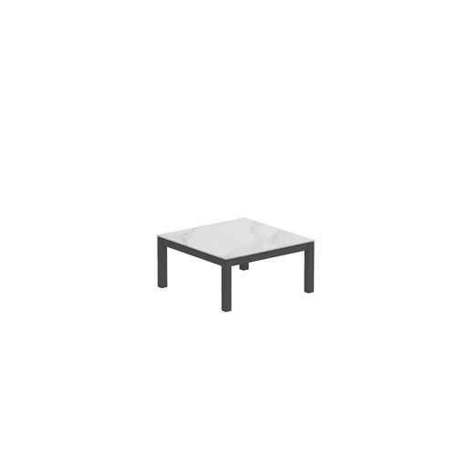 Moderner Beistelltisch - TABOELA - Royal Botania - Teakholz / Keramik / Gestell aus Aluminium