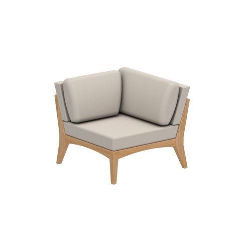Moderner Sessel - ZENHIT - Royal Botania - Stoff / Teakholz / mit abnehmbarem Kissen