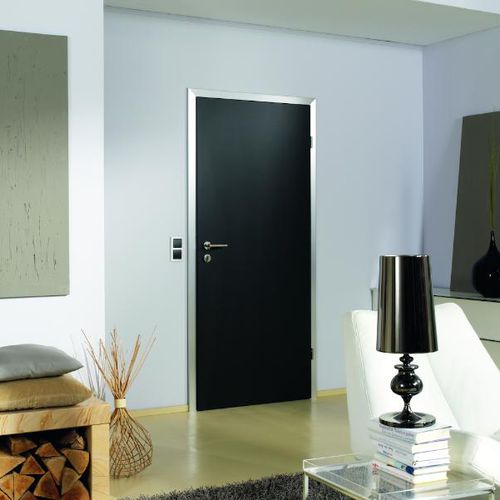Tür für Innenbereich - MIXTURE - Lebo - Holzfurnier / Aluminium / Laminat