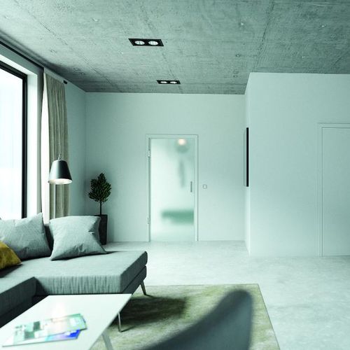Tür für Innenbereich - AALTO - Lebo - Eiche / Glas / einflügelig