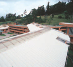 Sandwichpaneel für Dach - HIPERTEC® ROOF SOUND - Metecno Bausysteme GmbH  - einseitig metallbeschichtet / Steinwollekern