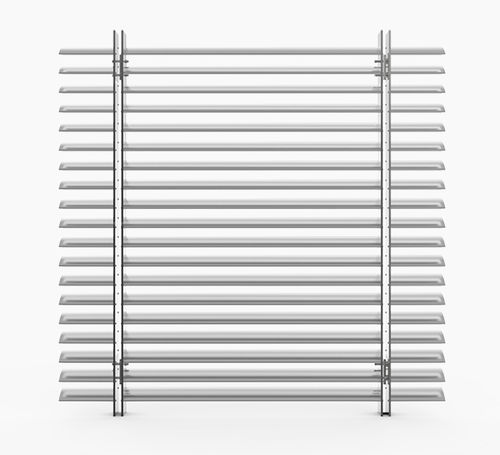 Aluminium-Sonnenschutzlamelle - SONAL D : VS-H-080-KA - MLL-HAMBURG® - für Fassaden / vertikal / starr