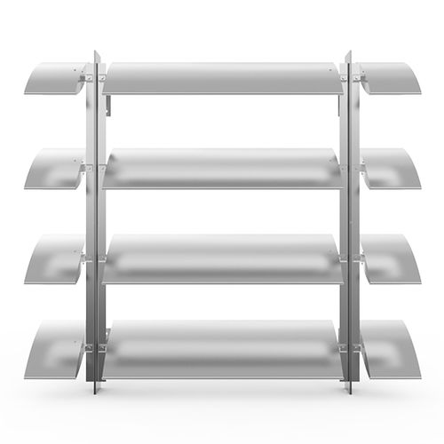 Aluminium-Sonnenschutzlamelle - VS-H-400-FH - MLL-HAMBURG® - für Fassaden / vertikal / starr