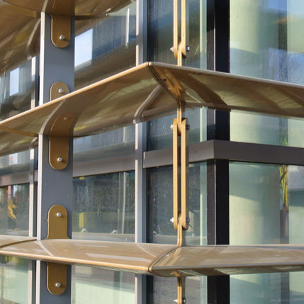 Aluminium-Sonnenschutzlamelle - VB-H-450-ND - MLL-HAMBURG® - für Fassaden / vertikal / schwenkbar