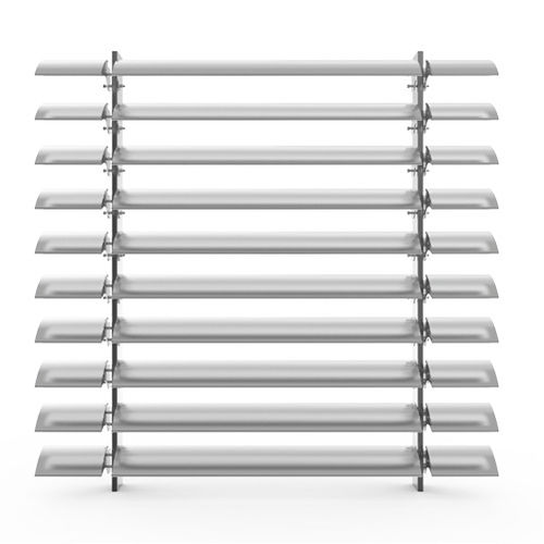 Aluminium-Sonnenschutzlamelle - SONAL D : VS-H-150-DH - MLL-HAMBURG® - für Fassaden / vertikal / starr