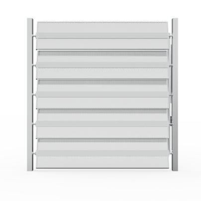 Aluminium-Sonnenschutzlamelle - VB-H-GLXXX-ND - MLL-HAMBURG® - für Fassaden / outdoor / vertikal