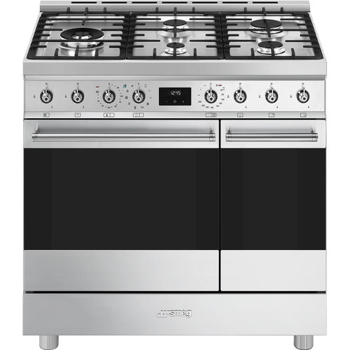Gasherd - C92GPX2 - SMEG - elektrisch / mit 6 Kochfeldern / mit 2 Öfen