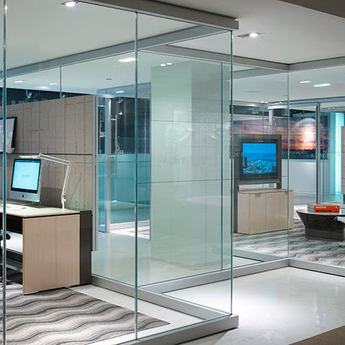 Festinstallierte Trennwand - BEYOND  - Allsteel - mit Glasfront / für professionellen Einsatz / Büro