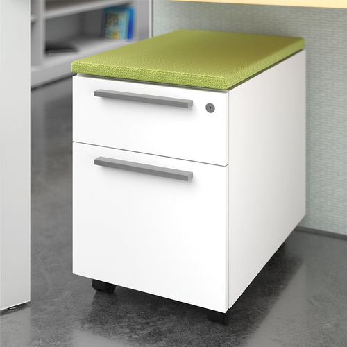 Metall-Schreibtischcontainer - ALIGN - Allsteel - Laminat / mit 2 Schubladen / auf Rollen