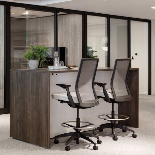 Moderner Arbeitshocker - EVO - Allsteel - Stoff / Schaumstoff / Gestell aus Metall