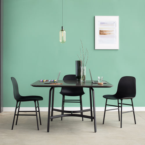 Moderner Besprechungstisch - PARK - Allsteel - Holz / Gestell aus Metall / oval