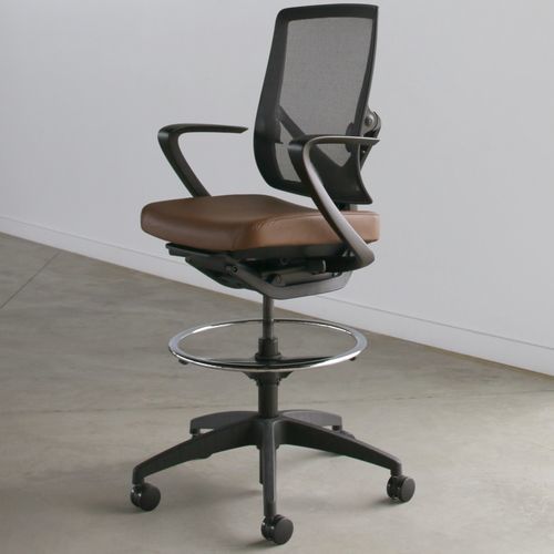 Moderner Arbeitshocker - RELATE - Allsteel - Stoff / Gestell aus Metall / mit Rollen
