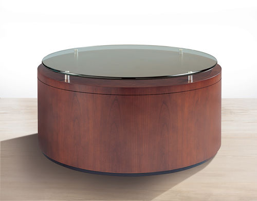 Moderner Couchtisch - AROUND TOWN - DAR RAN - Glas / rund / 100% recycelbar