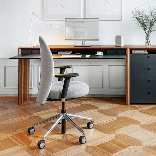 Moderner Bürostuhl - MARVA - girsberger - für den Innenraum / Stoff / Leder