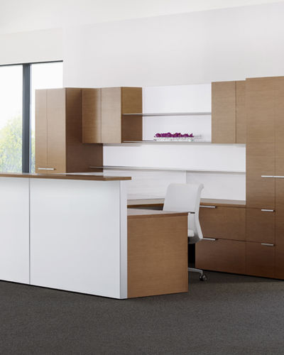 Empfangstheke für Eckeinbau - SILEA OPEN OFFICE - Gunlocke - modular / Laminat