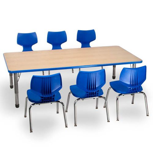 Moderner Arbeitstisch - HUSKY  - smith system - Laminat / rechteckig / rund