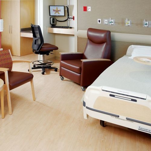Medizinischer Sessel / Stoff - SOLTICE - KI - Holz / auf Rollen / neigbar