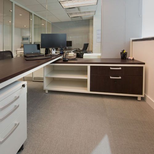 Niedriger Aktenschrank - CONNECTION ZONE - KI - Laminat / Stahl / Modul