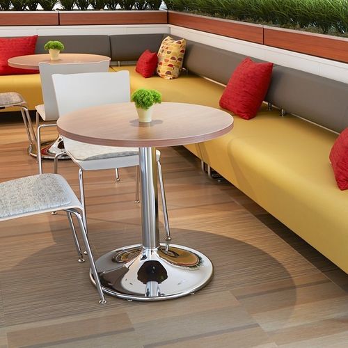 Moderner Bistrotisch - ATHENS - KI - Laminat / Holzfurnier / Gestell aus Stahl
