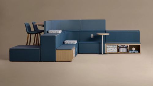 Modulare Polsterbank - CLAMBER - KI - modern / Stoff / für Gewerbegebrauch