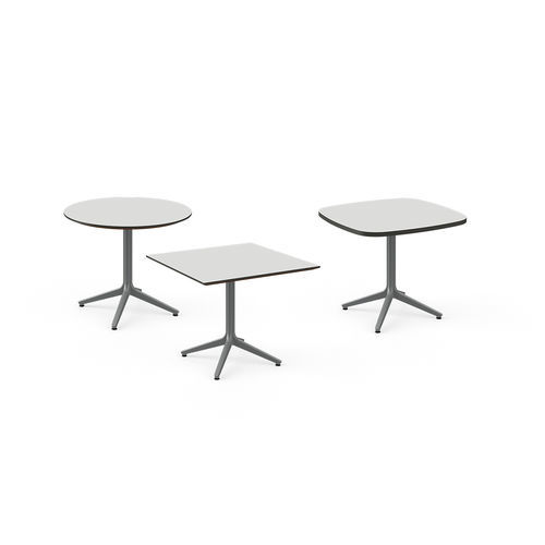 Moderner Couchtisch - TRIBUTAIRE&trade; - KI - Laminat / Gestell aus verchromtem Metall / rechteckig