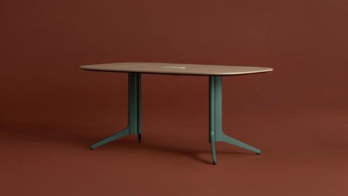 Tisch / minimalistisches Design - TRIBUTAIRE&trade; - KI - Chrom / Gestell aus Aluminium / rechteckig