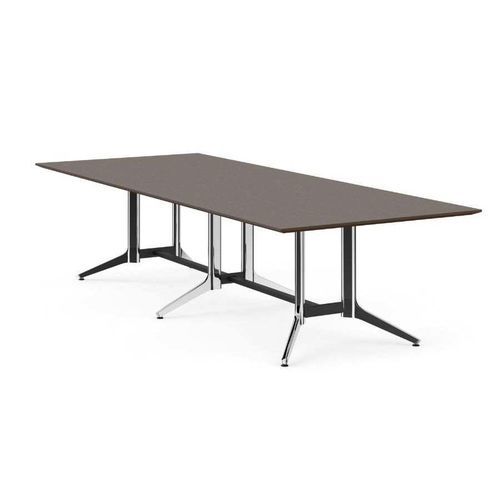 Moderner Besprechungstisch - TRIBUTAIRE&trade; - KI - Laminat / Gestell aus Metall / rechteckig