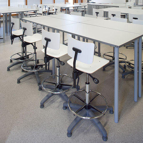 Moderner Bürostuhl - TUTOR - ISKU - Stoff / geformtes Sperrholz / Eiche