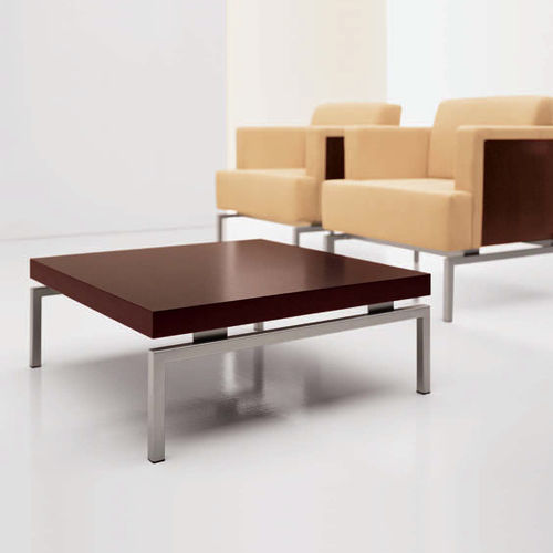 Moderner Couchtisch - SUTTON - krug - Holz / Metall / rechteckig