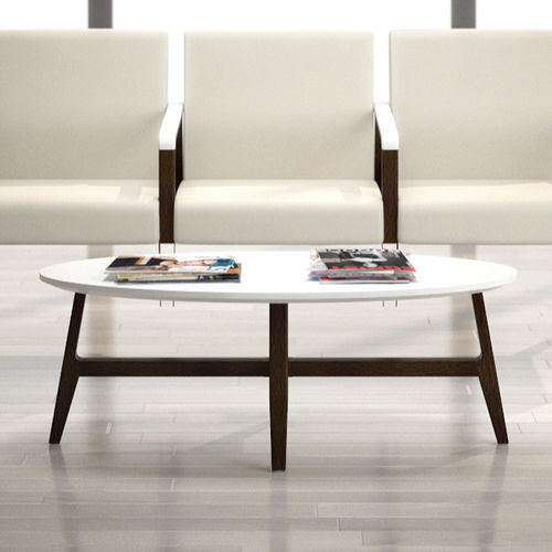 Moderner Couchtisch - FAERON - krug - Buche / Laminat / Mineralwerkstoff