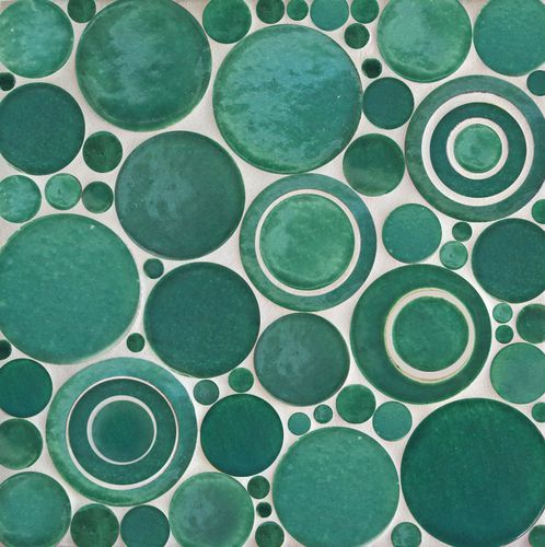 Keramik-Mosaikfliese - BUBBLES - Mercury Mosaics - für den Innenraum / Wand / rund