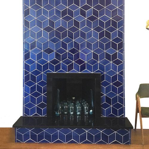 Keramik-Mosaikfliese - LARGE DIAMONDS - Mercury Mosaics - Hochglanz / matt / satiniert
