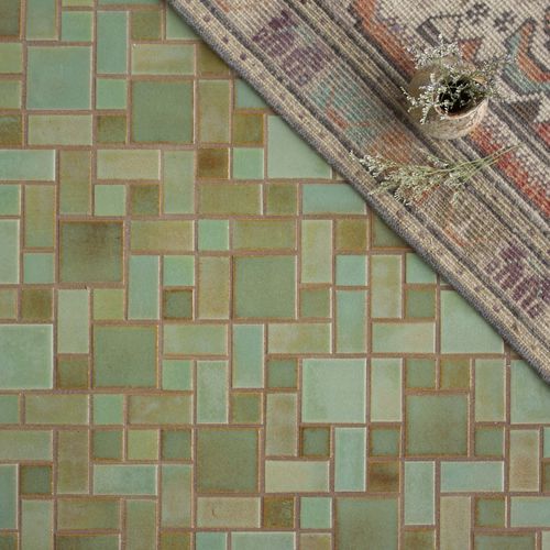 Keramik-Mosaikfliese - REGULAR CRAFTSMAN SQUARES - Mercury Mosaics - matt / für den Innenraum / Wand