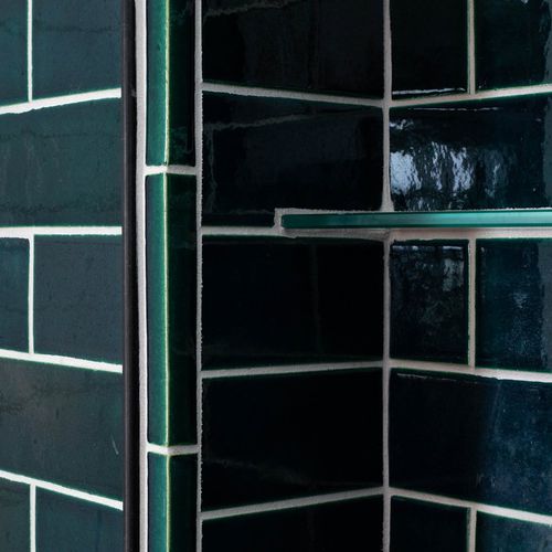 Keramik-Abschlussprofil - V CAP - Mercury Mosaics - für Fliesen / für Außeneckprofil