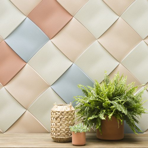 3D-Fliesen - WEAVE - kaza concrete - Beton / Struktur / für den Innenraum