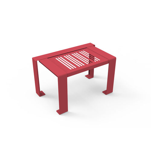 Moderner Hocker - BASIK - GUYON - Metall / Gestell aus Metall / rechteckig