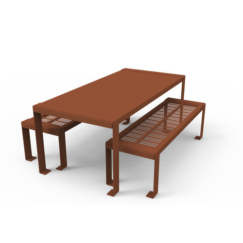 Moderne Tischgarnitur - BASIK - GUYON - Metall / Garten / modular