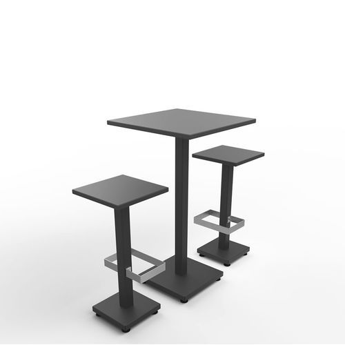 Moderner Stehtisch - BRUNCH  - GUYON - MDF-Laminat / Gestell aus Metall / quadratisch